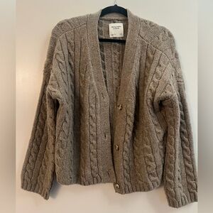 Abercrombie & Fitch Cable Short Cardigan - Brown